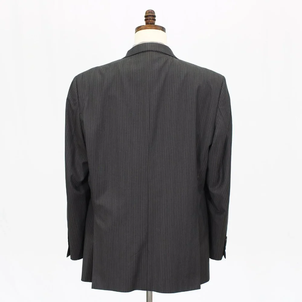 Pronto Uomo 48L 38x31 Brown Striped 3-Button Suit R482
